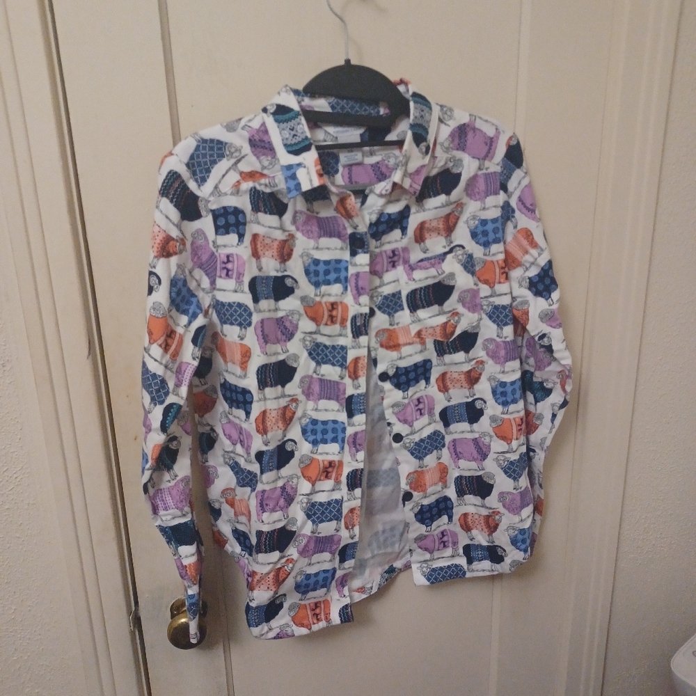 Sleepsense Sheep Portuguese Flannel Pajamas Sz XS